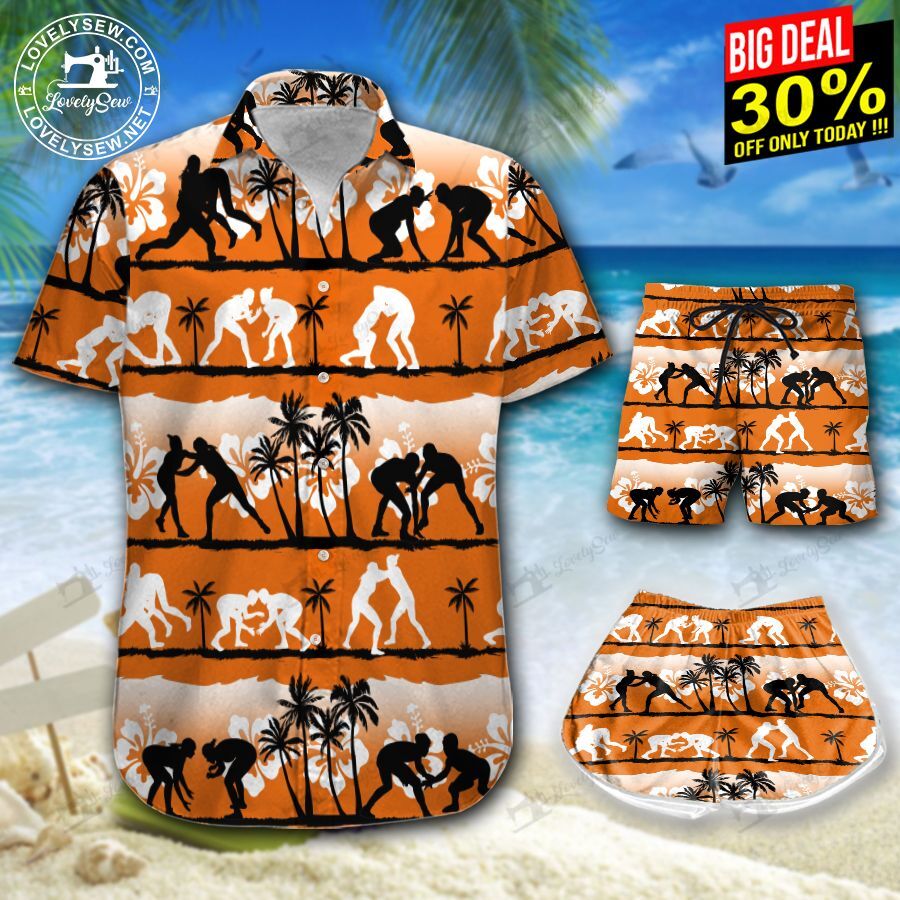 Mixed Wrestling Hawaiian Shirt Shorts Ha12791