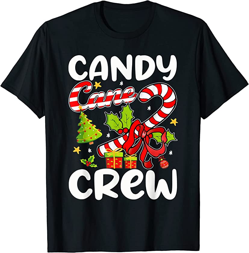 Candy Cane Crew Christmas Candy Lover Kids Boys Girls X-mas T-Shirt