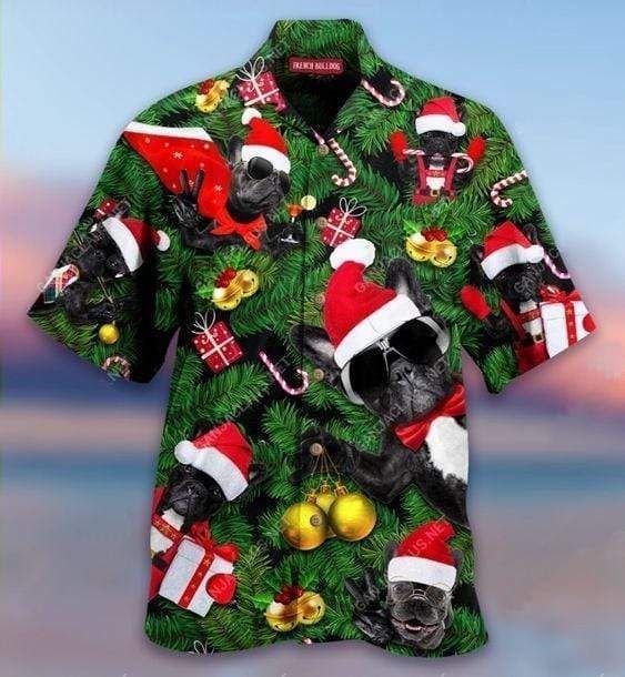 Check Out This Awesome Hawaii Aloha Shirts French Bulldog Merry Christmas Ha55582