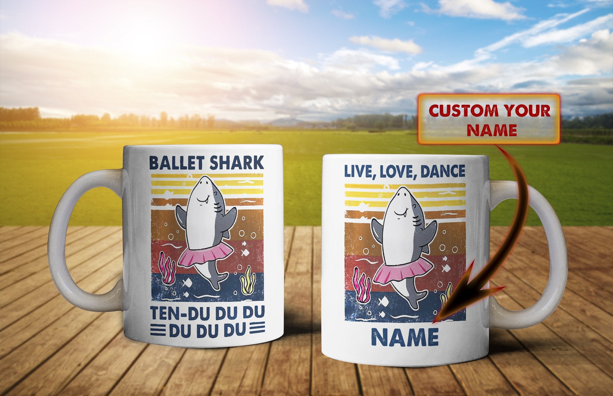 Ballet Shark Du Du Du – Customize Mug – Cv98