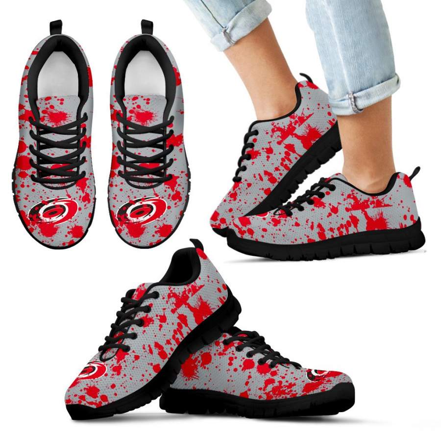 Splatters Watercolor Carolina Hurricanes Sneakers