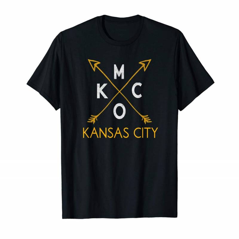 Kansas City Kcmo Vintage Kc Arrowhead Kc Design T-shirt