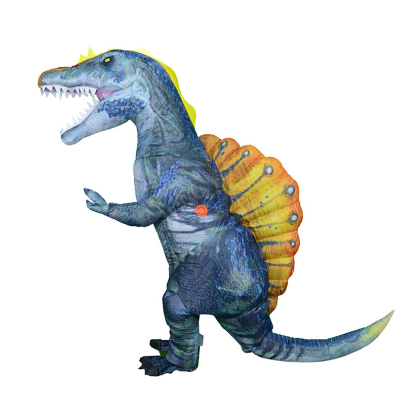 2020Newest Triceratops Cosplay T rex Dino Spinosaurus Inflatable Costume for Adult Kid Fancy Dress up Halloween Party Anime Suit alx