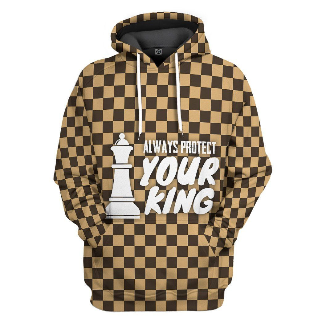 3D Queen Chessboard Couple Tshirt Hoodie Apparel
