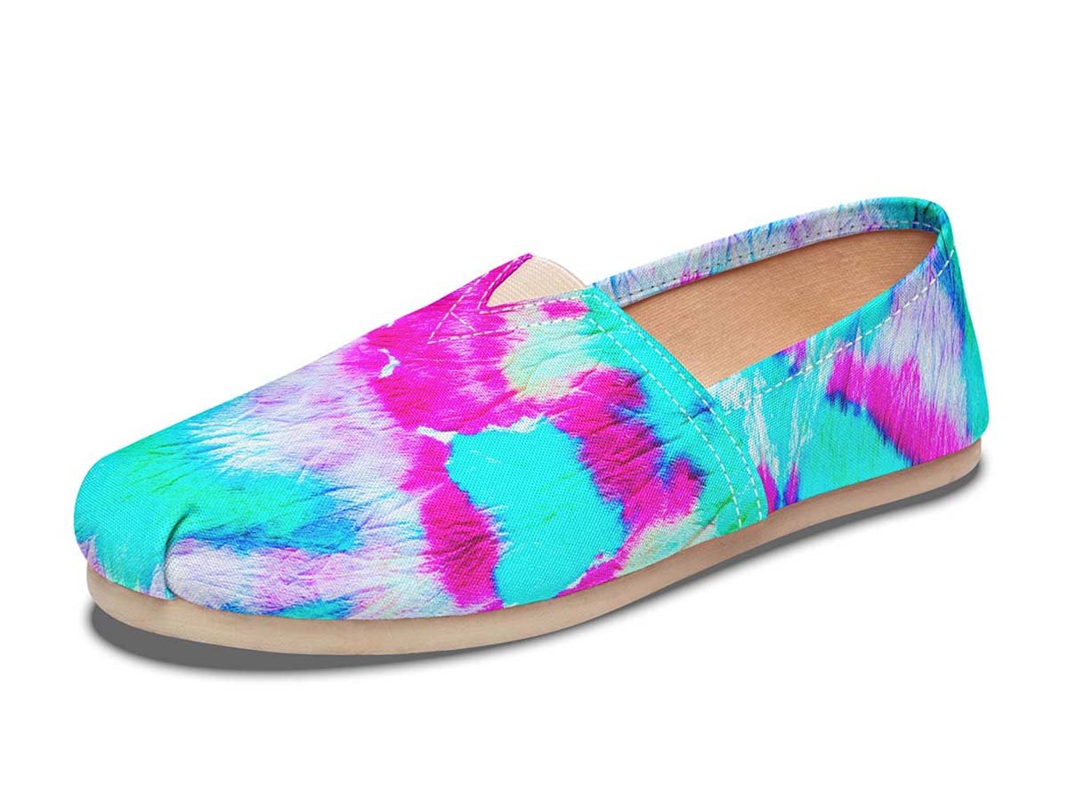 Tie Dye Candy, Canvas Shoes, Boho Shoes, Vegan Shoes, Men’S Shoes, Woman’S Shoes, Custom Printed, Abstractprint