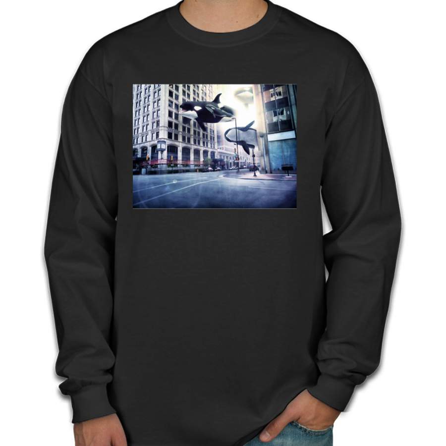 City of whales Men Long Sleeve Shirt