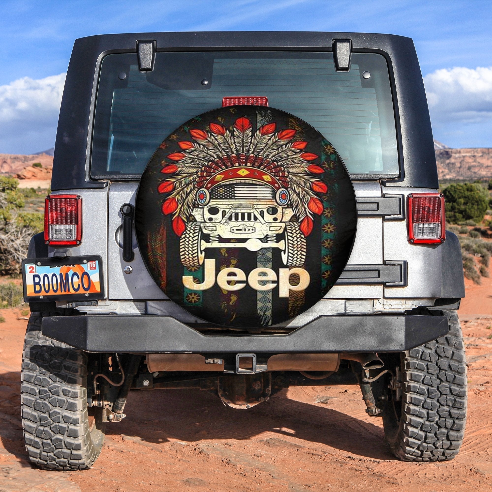 Native American Jeep Spare Tire Cover Lt6