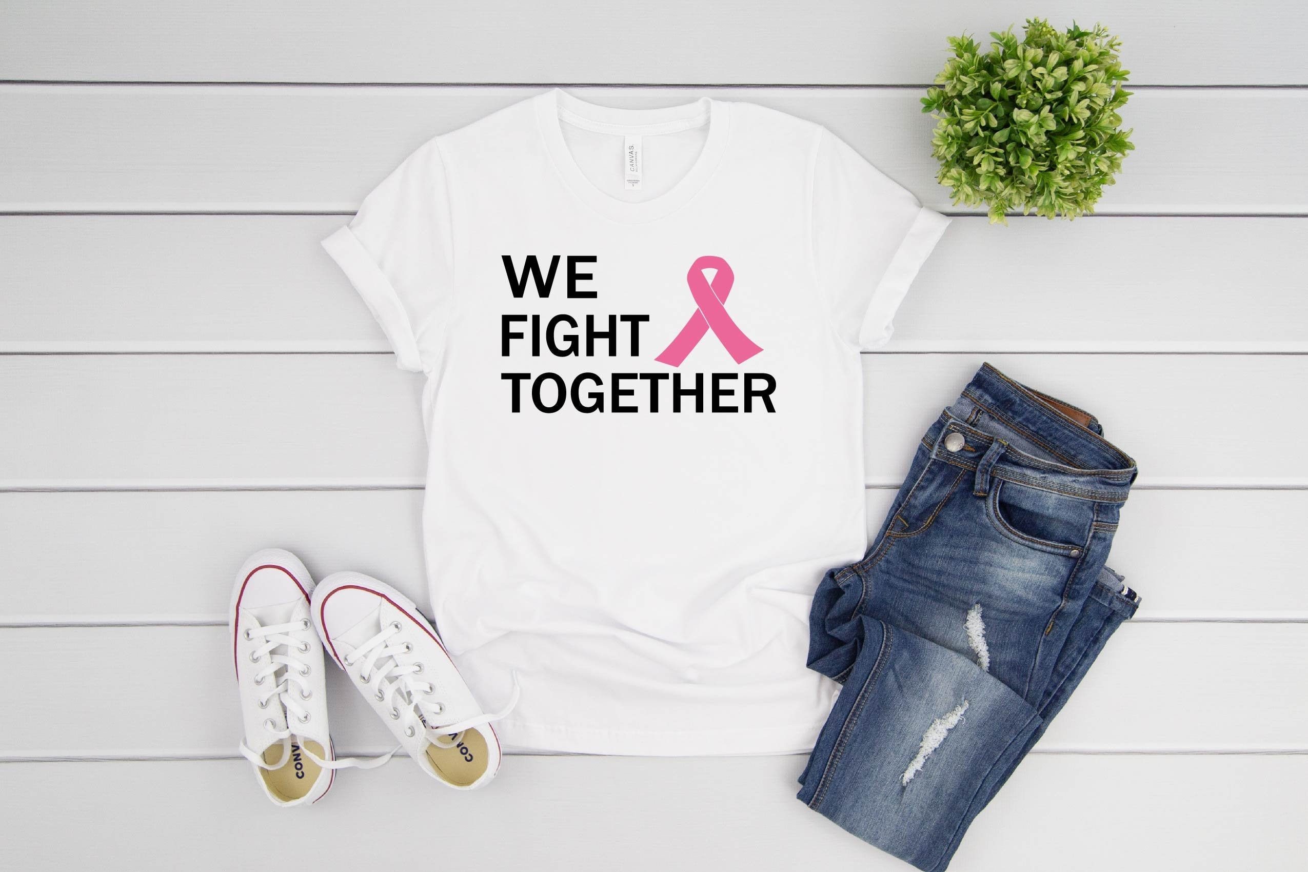 Breast Cancer Shirt, We Fight Together Shirt, Breast Cancer Gifts, Pink Ribbon Shirt, Cancer Shirt