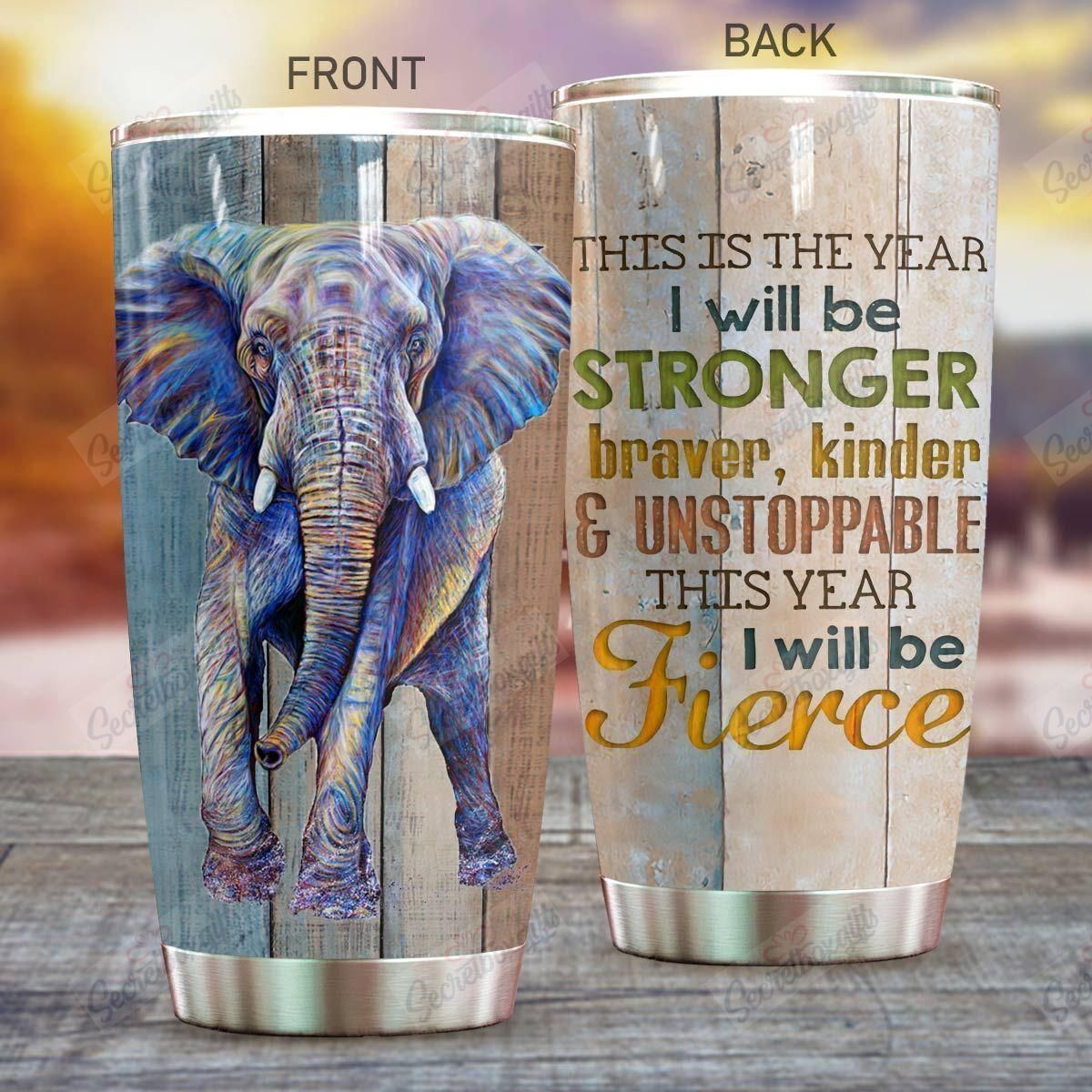 Personalized This Is The Year Elephant Gs-Cl-Dt1703 Stainless Steel Tumbler Customize Name, Text, Number