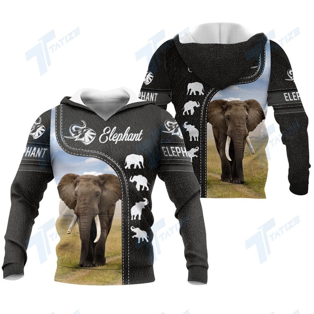 Leather Animal Elephant 3D All Over Printed Shirt, Sweatshirt, Hoodie, Bomber Jacket Size S – 5Xl