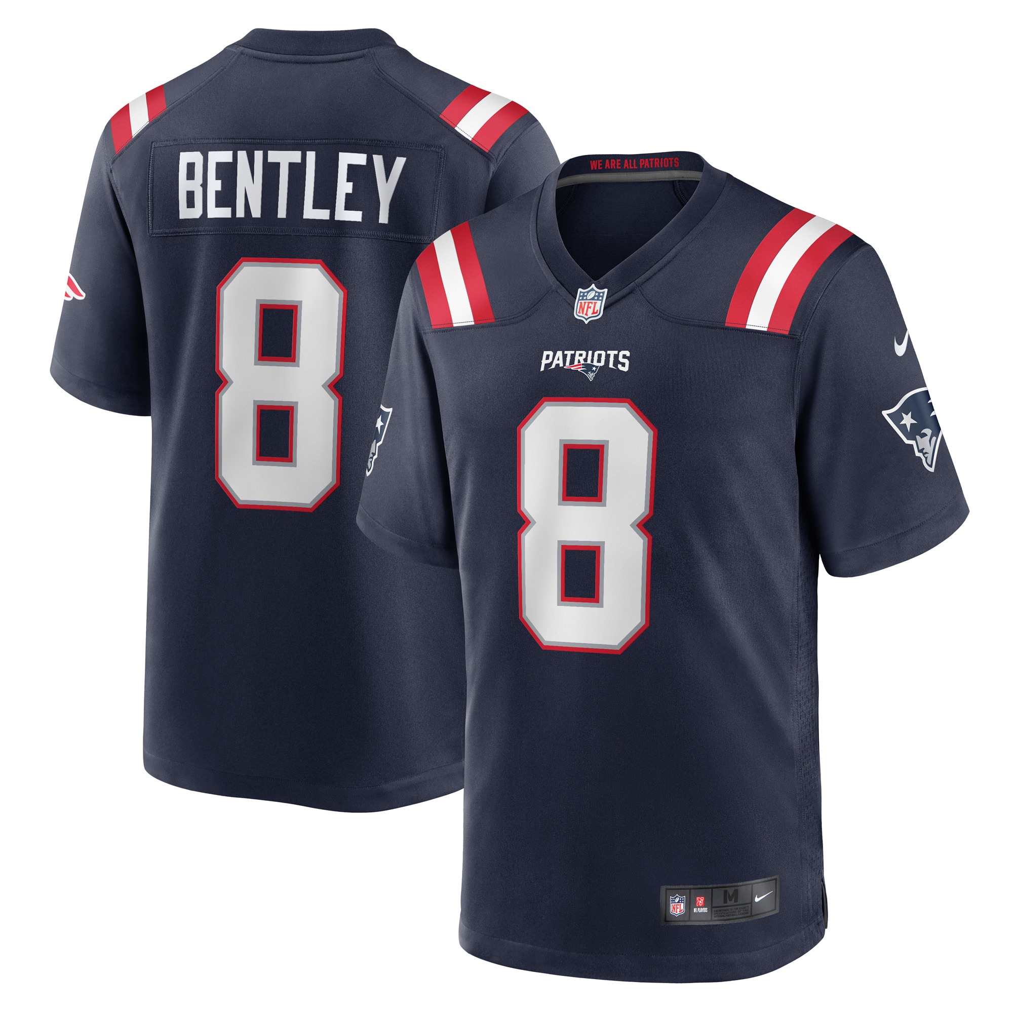 Ja'Whaun Bentley New England Patriots Game Player Jersey – Navy