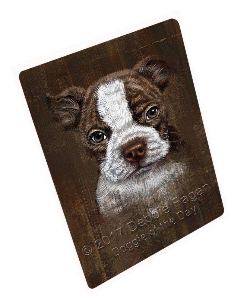 Rustic Boston Terrier Puppy Blanket Blnkt49953