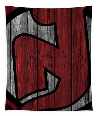 New Jersey Devils Wood Fence Joe Hamilton Tapestry