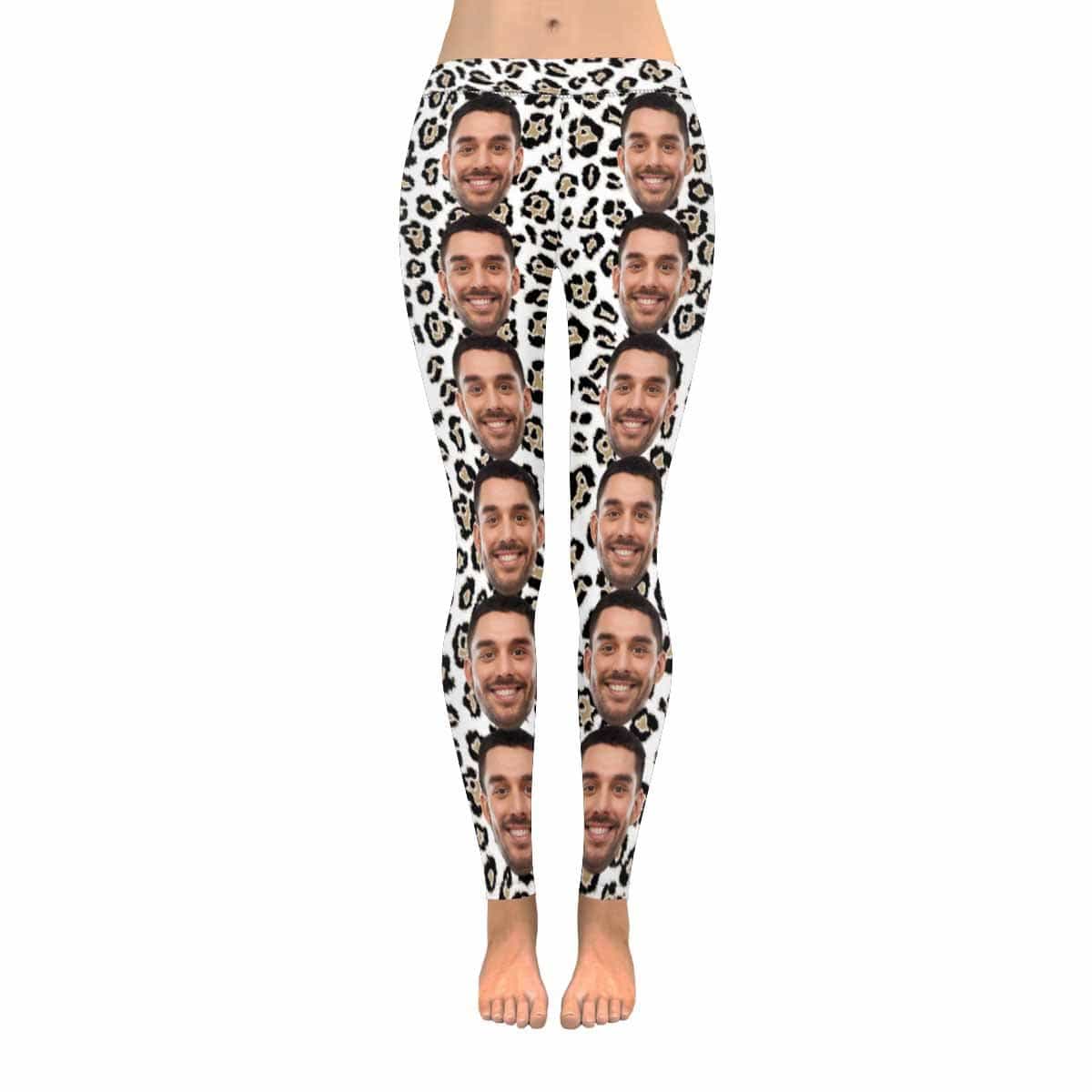 Custom Face Leopard Low Rise Leggings