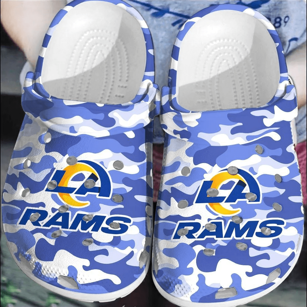 NFL LA Rams Football Clogs Comfortable Shoes Crocband For Men Women