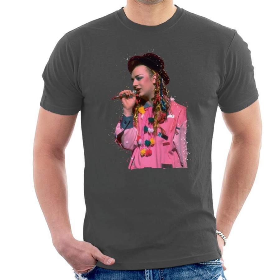 TV Times Boy George 80s Particle Effect Men’s T-Shirt