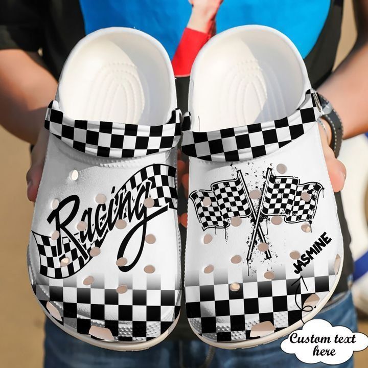 Racing Personalized Flag Sku 1987 Clogs Clog Shoes