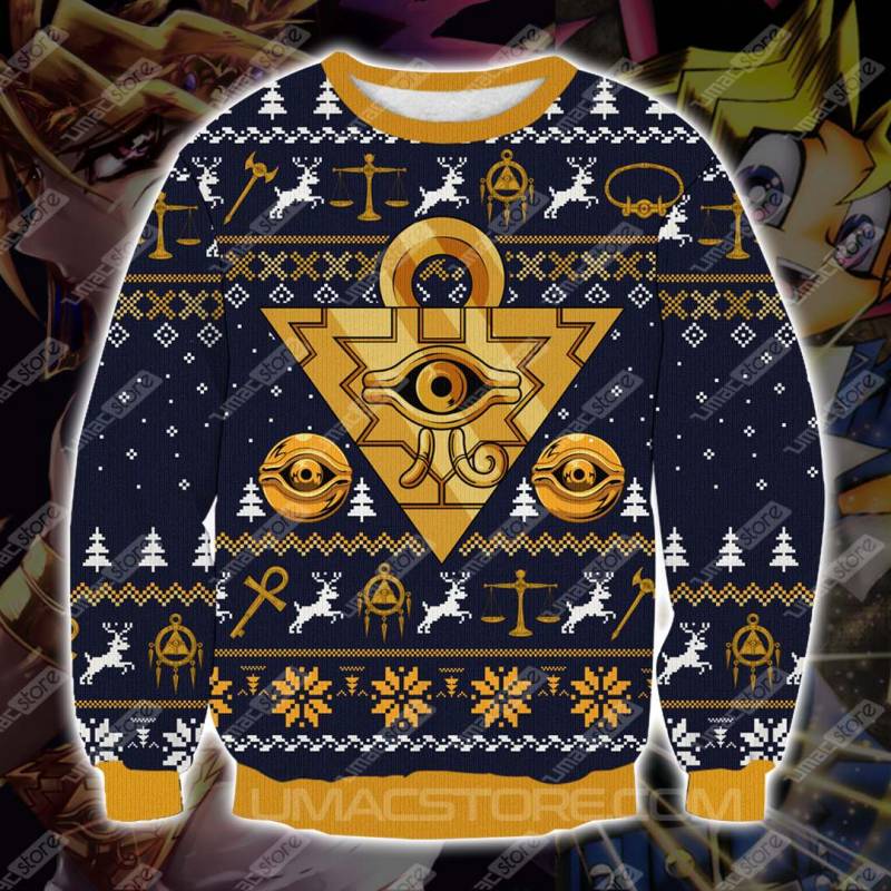 Yu-Gi-Oh! V2 3D Print Ugly Christmas Sweatshirt