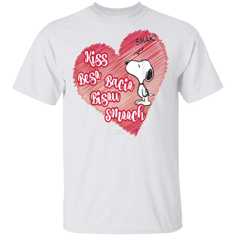 Peanuts Snoopy Kiss Beso Bacie Bisou Smooch Smak T-Shirt