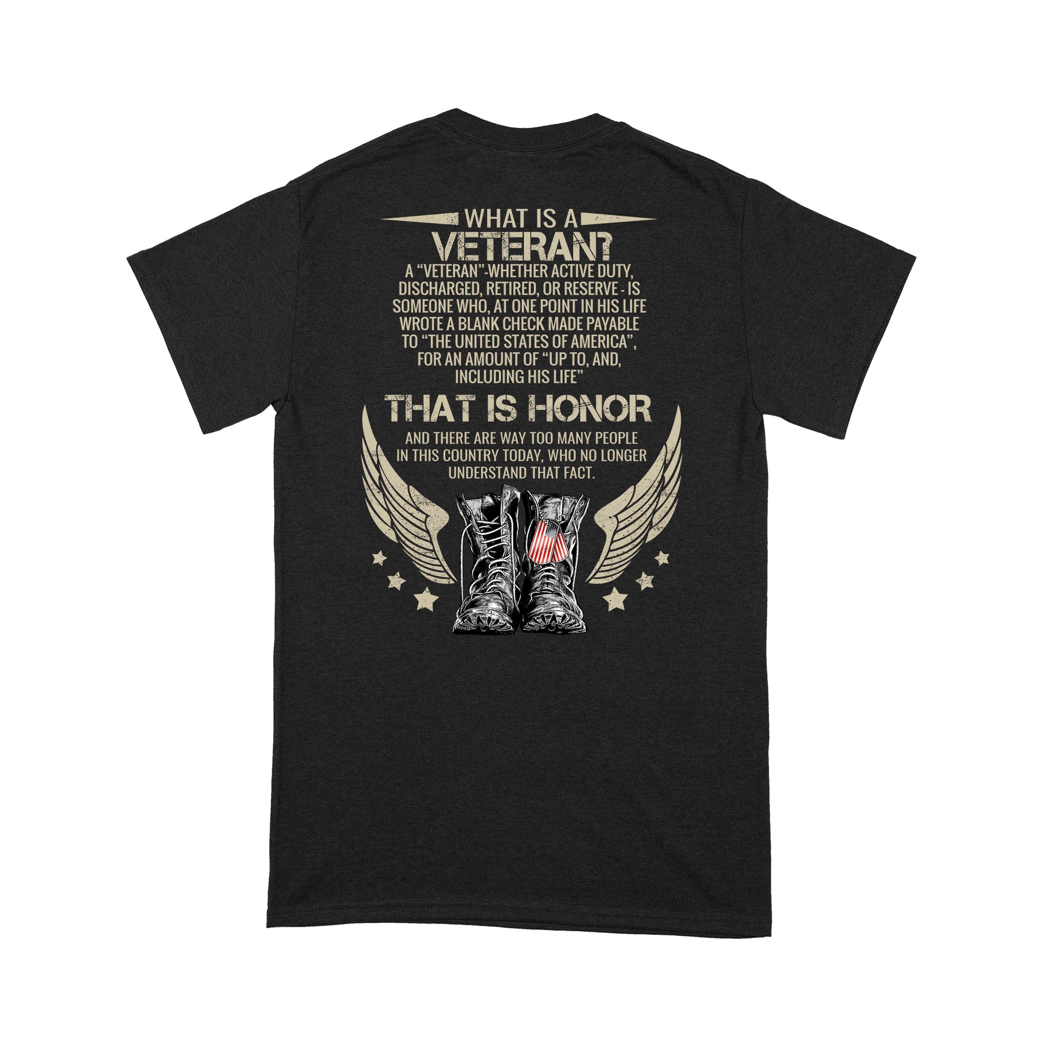 Veteran Appreciation USA America American Army Vet Veteran Retirement – Standard T-shirt