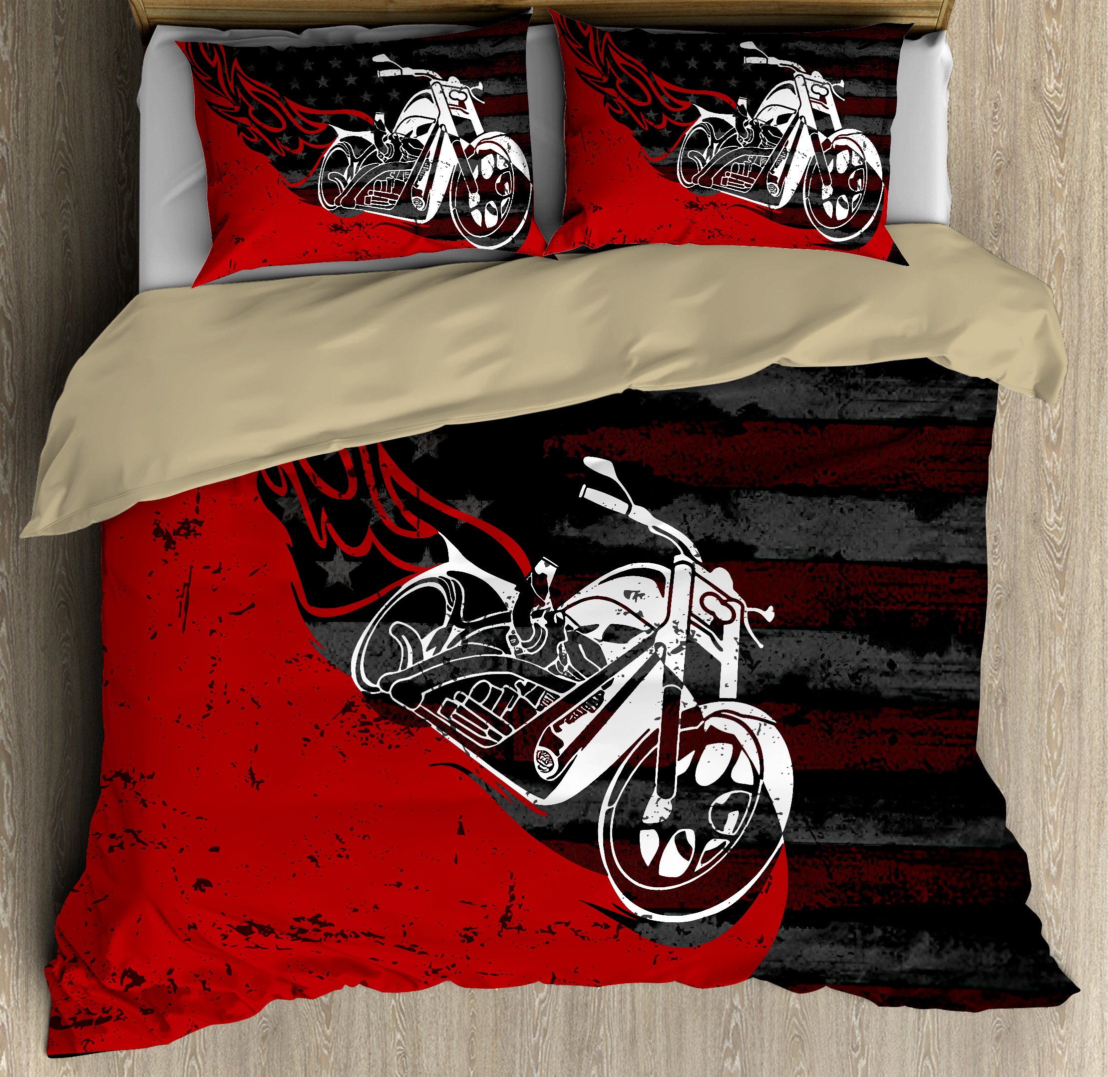 Usa Motorcycle 3D Bedding Set Hht27072003-Lam