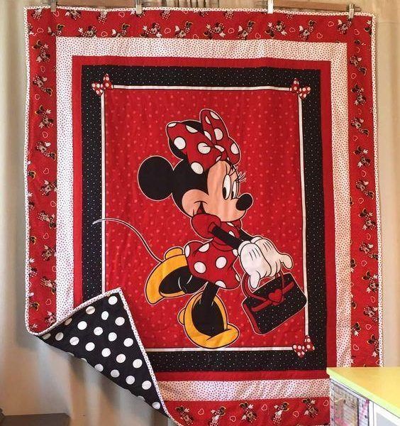 Cute Minnie Fabric 3D Quilt Blanket HGM39