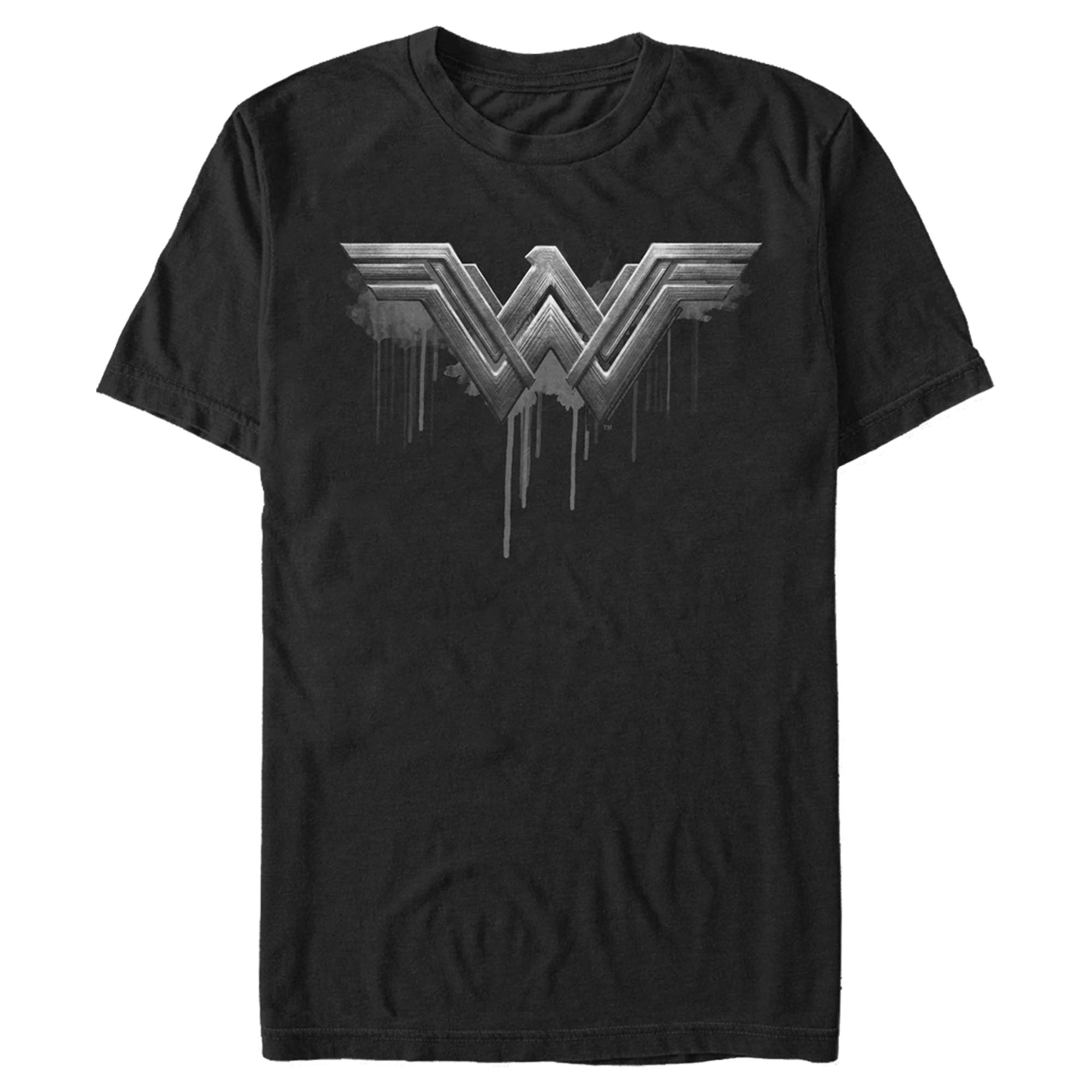 Zack Snyder Justice League Men’S Wonder Woman Silver Logo  T-Shirt