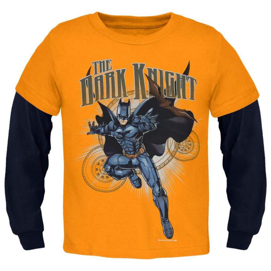 Batman – Dark Knight Jump Youth 2fer Long Sleeve T-Shirt