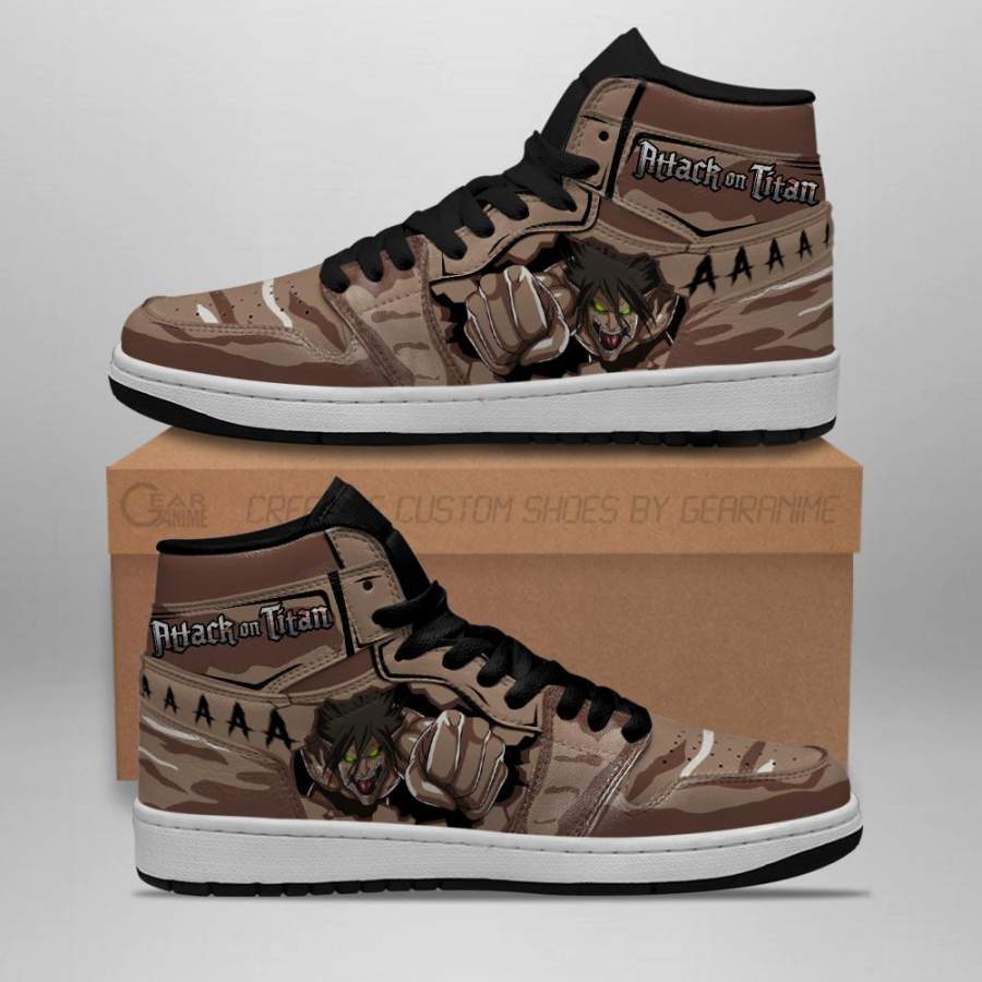 Eren Titan Shoes High Top Costume Attack On Titan Anime Sneakers