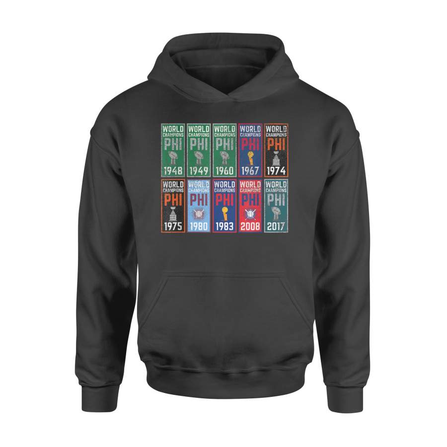 Philadelphia Sports Philly Championship Banner Title Heather – Standard Hoodie