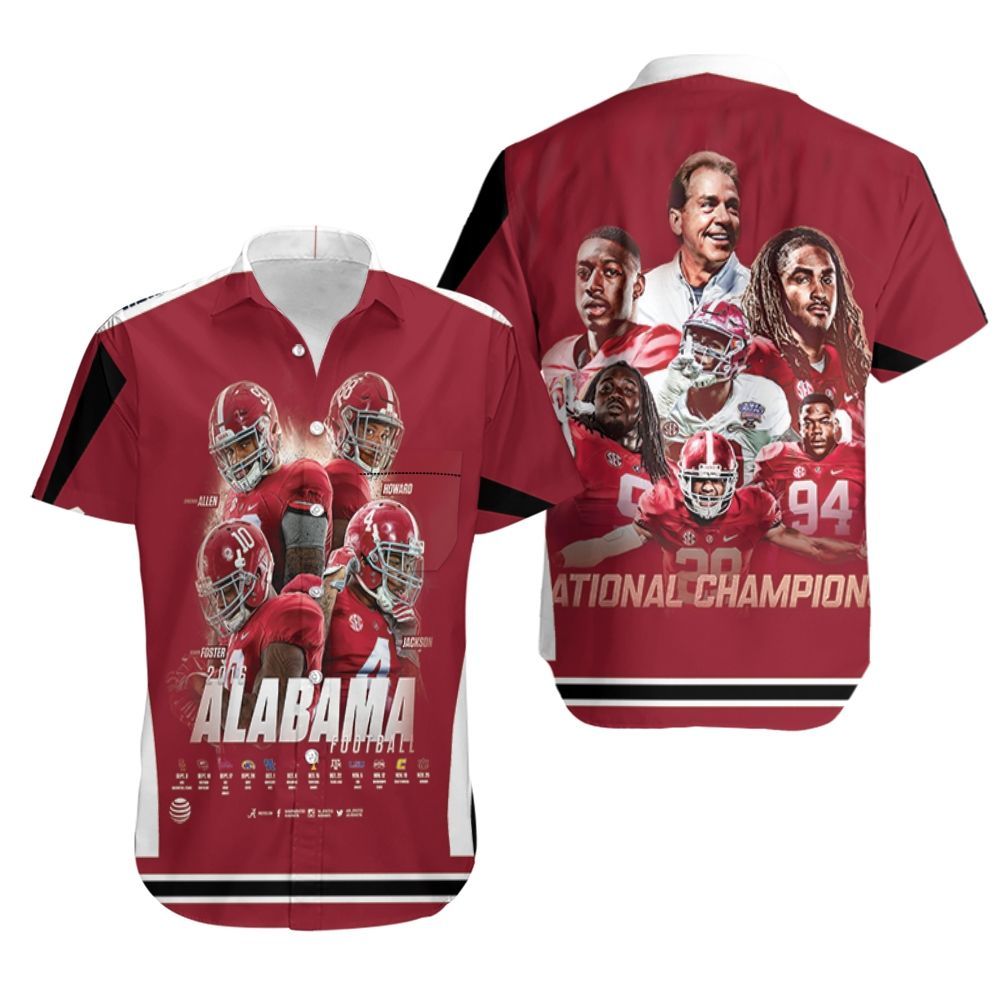 Alabama Crimson Tide Allen Howard Foster Jackson 2016 1 Hawaiian Shirt