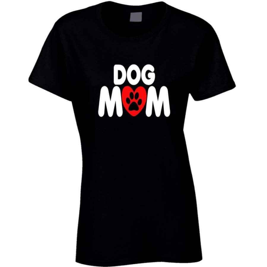 Mom Dog Pet Neck Animal Mothers Gift Lover Dogs Puppy T Shirt