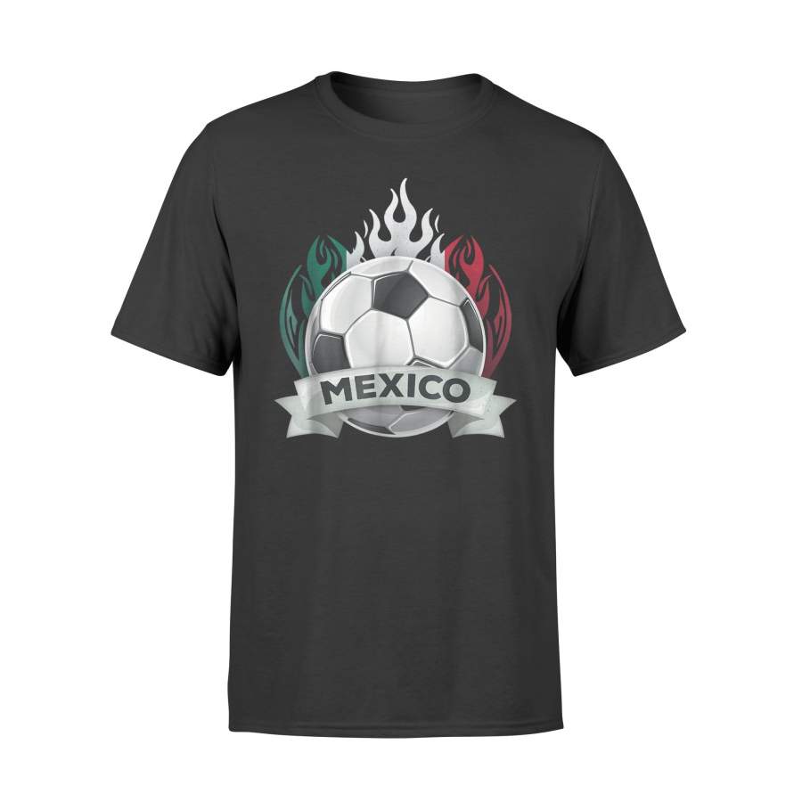 Awesome Mexico Cheer Soccer Football Mexican Flag T-Shirt