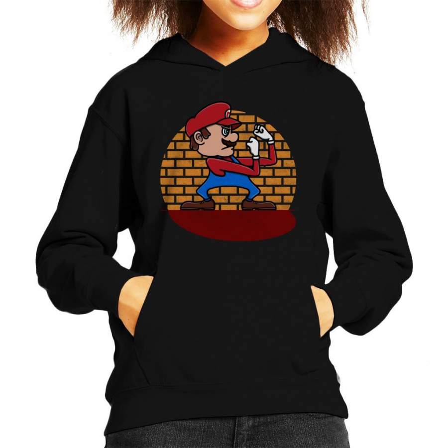 Super Mario Fighting Italian Kid’s Hooded Sweatshirt