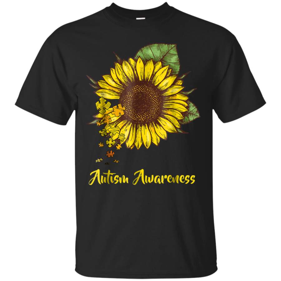 AGR Autism Awareness Sunflower T-Shirt for Women