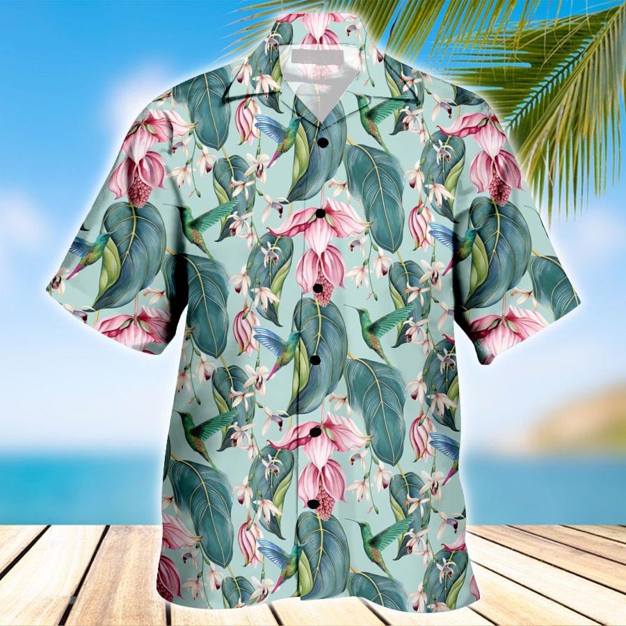 Hummingbird Hawaii Shirt Unisex Print Aloha Short Sleeve Casual Ha2033