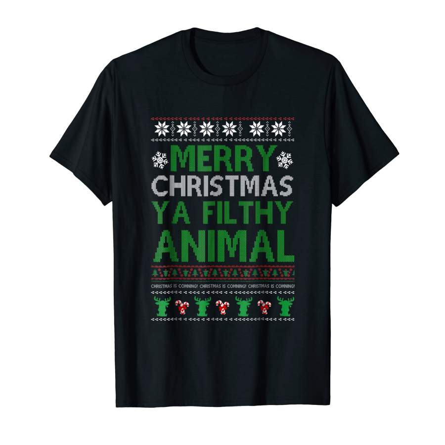 Adorable Filthy Animal Ya Merry Christmas Ugly Sweater For Men and Women T-Shirt, Quotes T Shirt, Funny t shirt