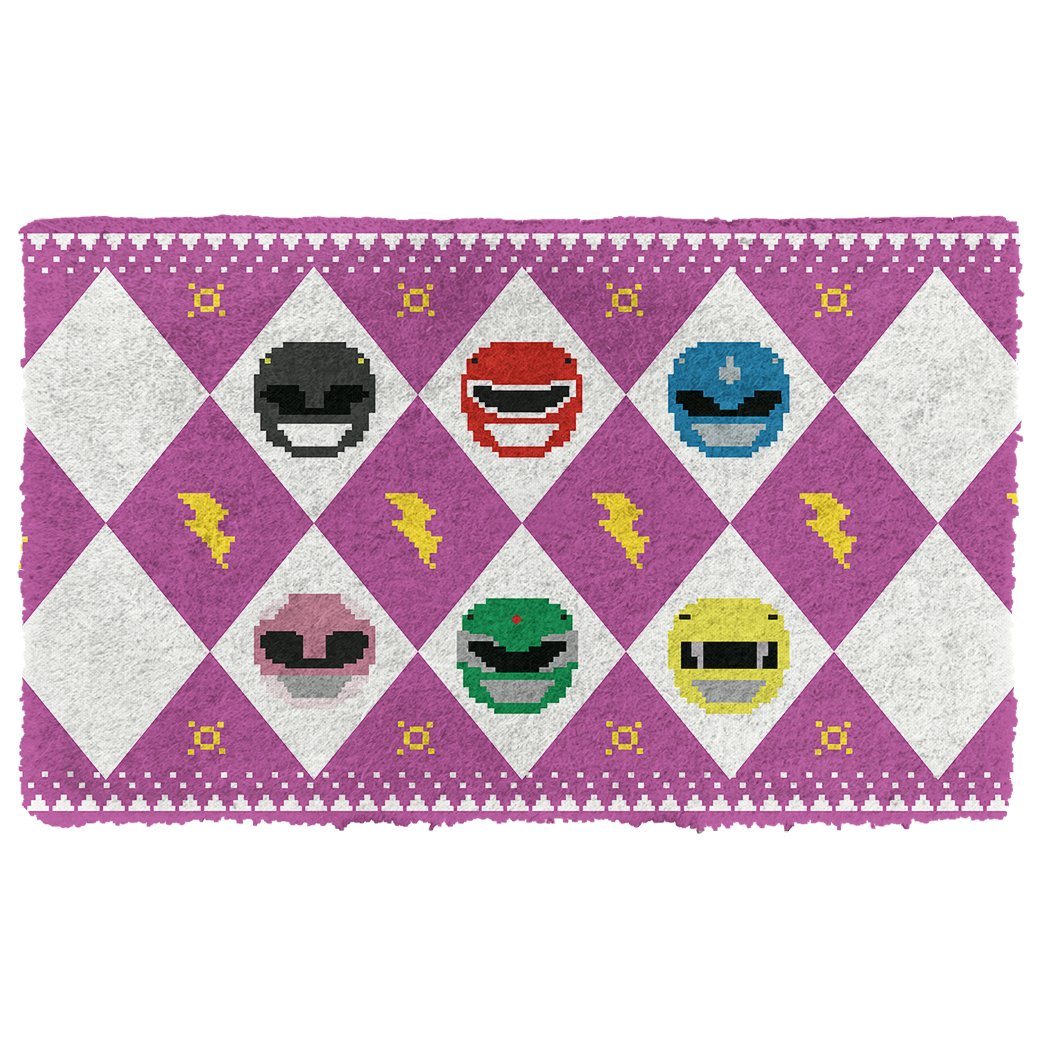 Gearhumans  Gearhuman 3D MIGHTY MORPHIN Power Ranger Pink Ugly Doormat