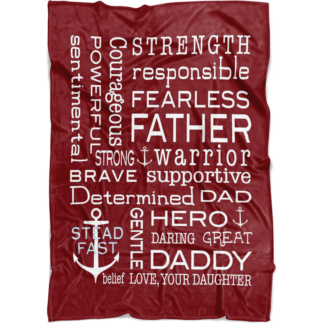 Personalized for Brave & Encouragement Father Dads Custom Blanket