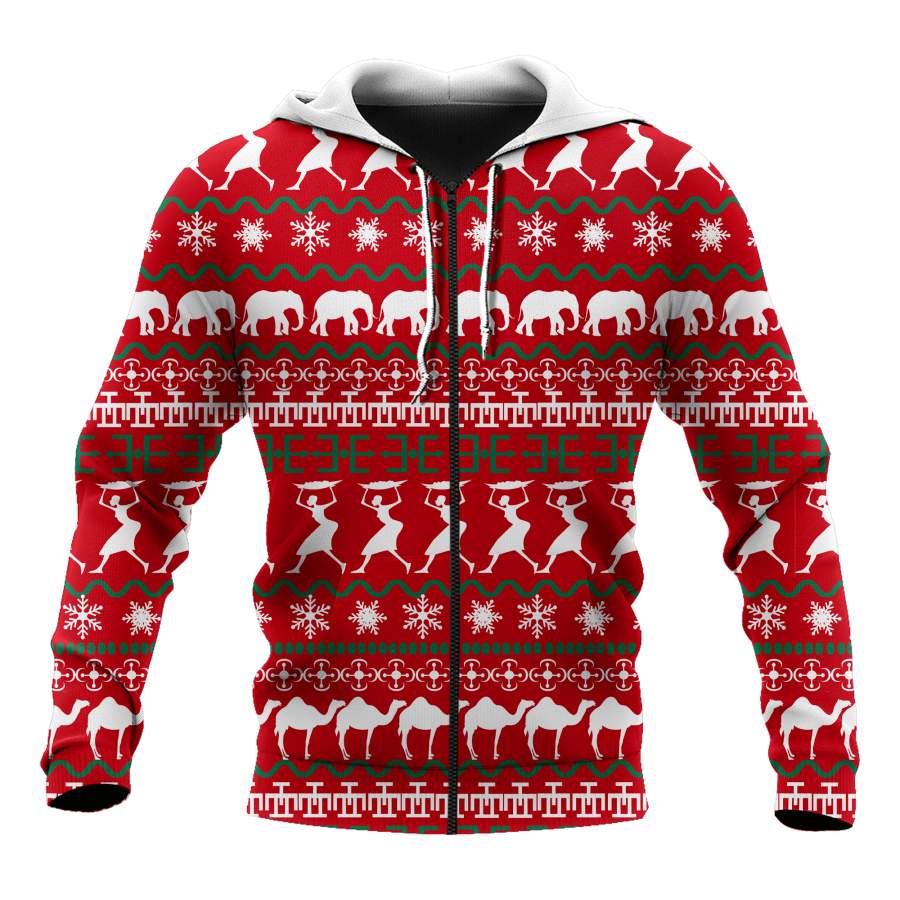 African Xmas Unisex Deluxe Hoodie ML