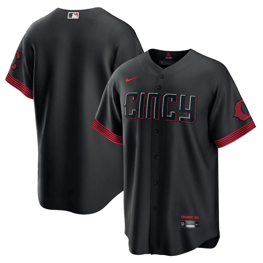 Cincinnati Reds 2023 City Connect Men Jersey – Black