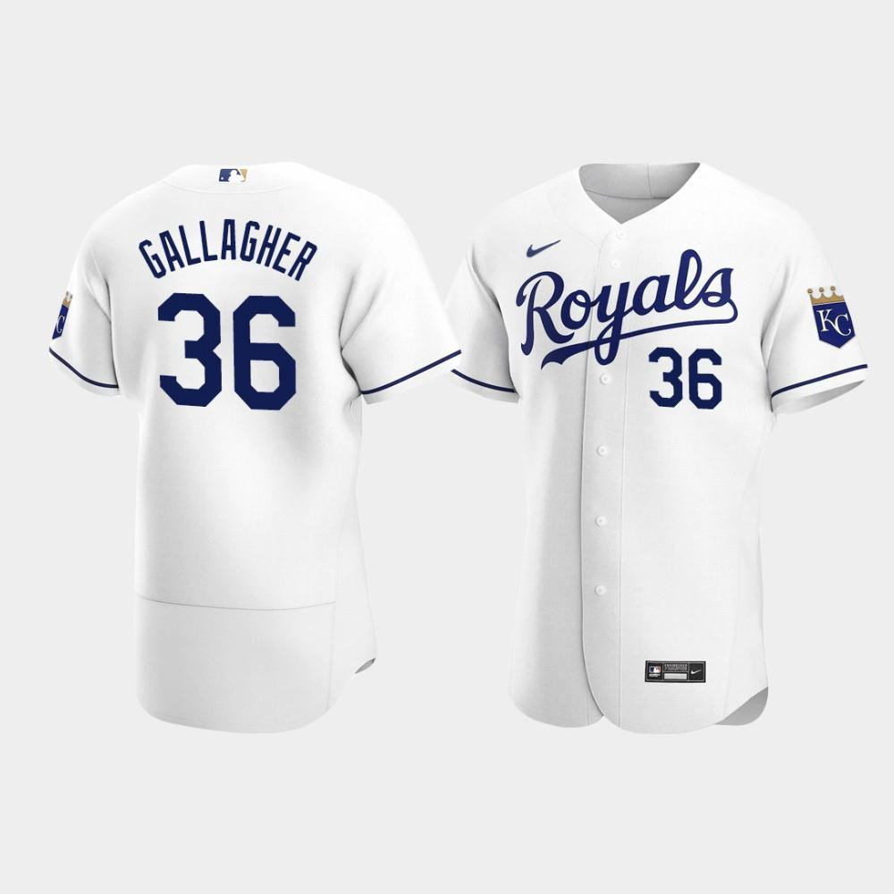 Cam Gallagher 36 Kansas City Royals White Home Jersey