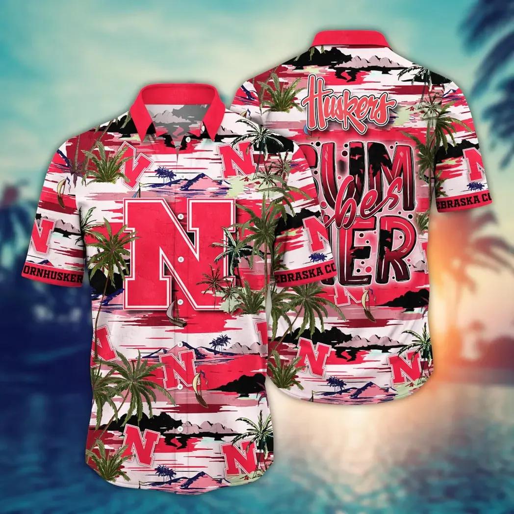 Nebraska Cornhuskers Ncaa Flower Aloha Hawaiian Shirt 9, Ncaa Hawaiian Shirt