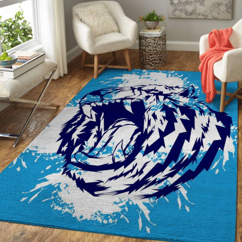 Angry Tiger Illustration – Animals Area Rug Carpet