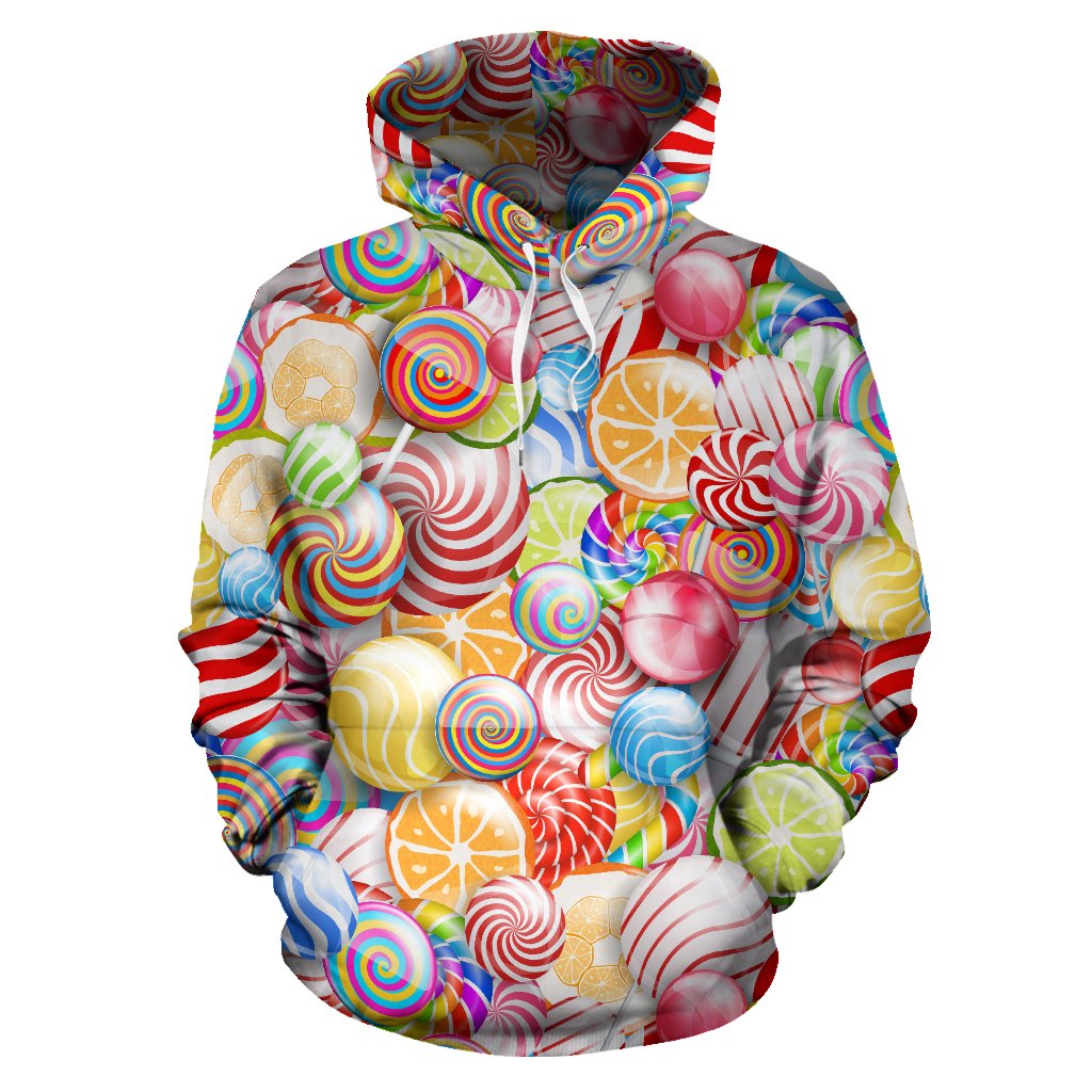 Candy Lollipop Pattern Men Women Pullover Hoodie