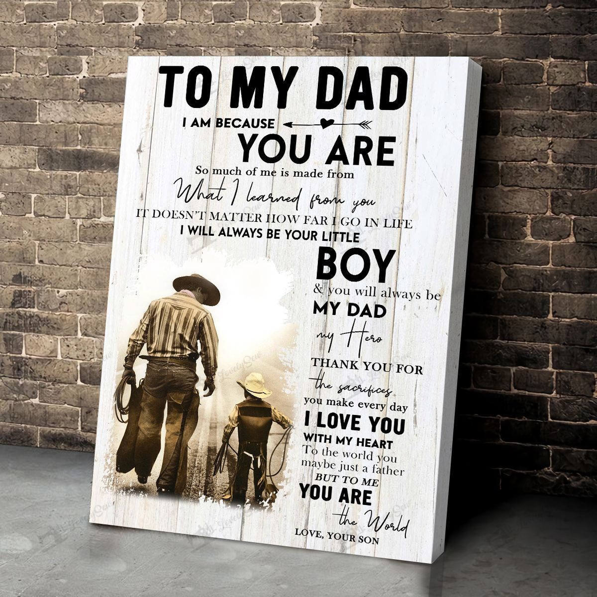 To my Dad-Cowboy Poster & Matte Canvas TRK21052603-TRD21052603