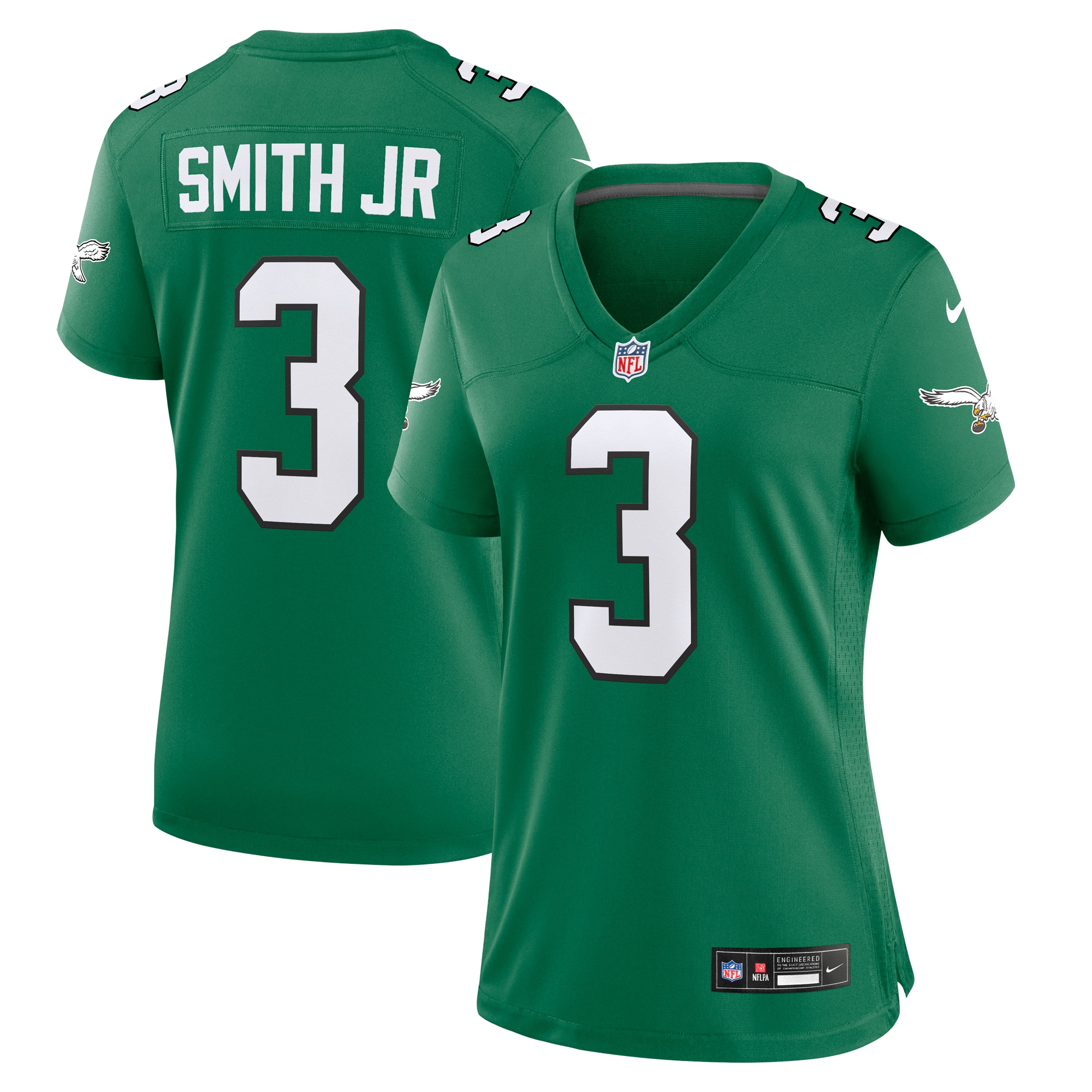 Women’s Philadelphia Eagles Nolan Smith Kelly Green Alternate Game Jersey