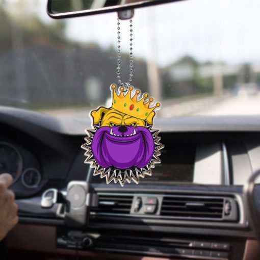 Omega Psi Phi 1911 Dog Mascot With Royal Crown Car Hanging Ornament