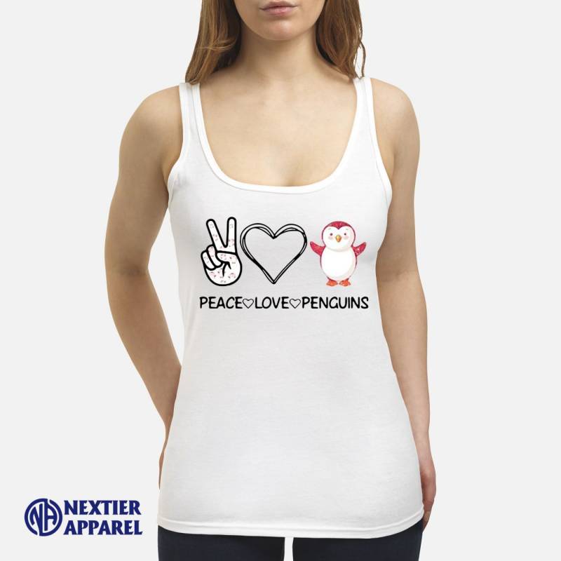 Peace Love Penguins Shirt Women’s Tank Top