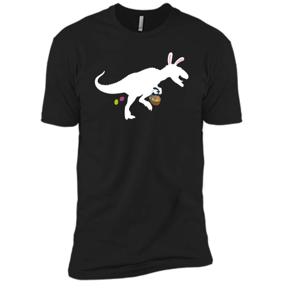 Easter Bunny Dinosaur Funny Easter T-Shirt Kids Boy Girl Egg Next Level Premium Short Sleeve Tee